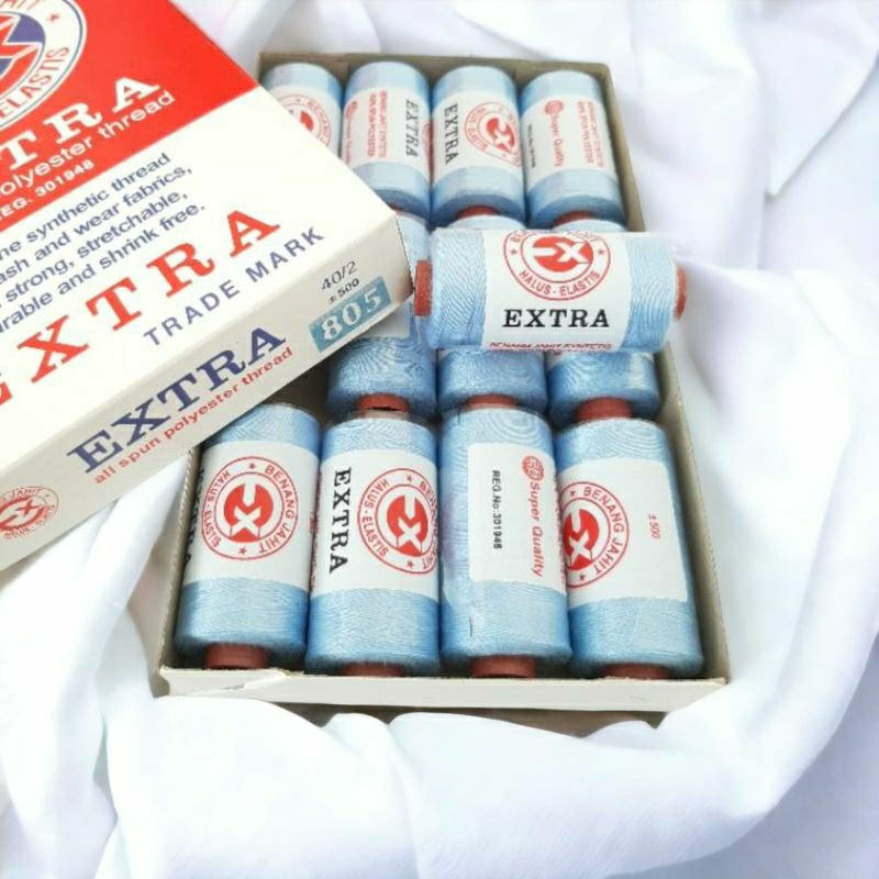 BENANG JAHIT MERK EXTRA 500 YDS PER  PCS DENGAN NOMOR WARNA