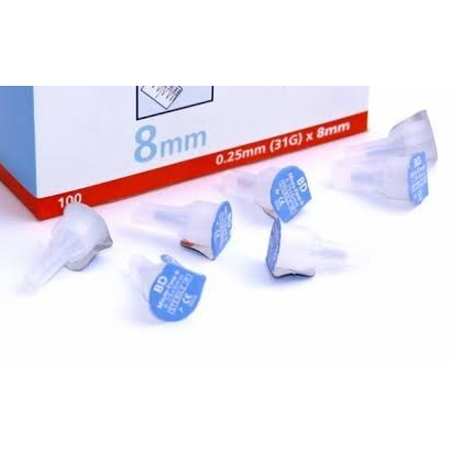 BD Micro Fine 8mm (0.25mm x 31G) Biru Jarum Insulin Pen Needle ECERAN/PCS