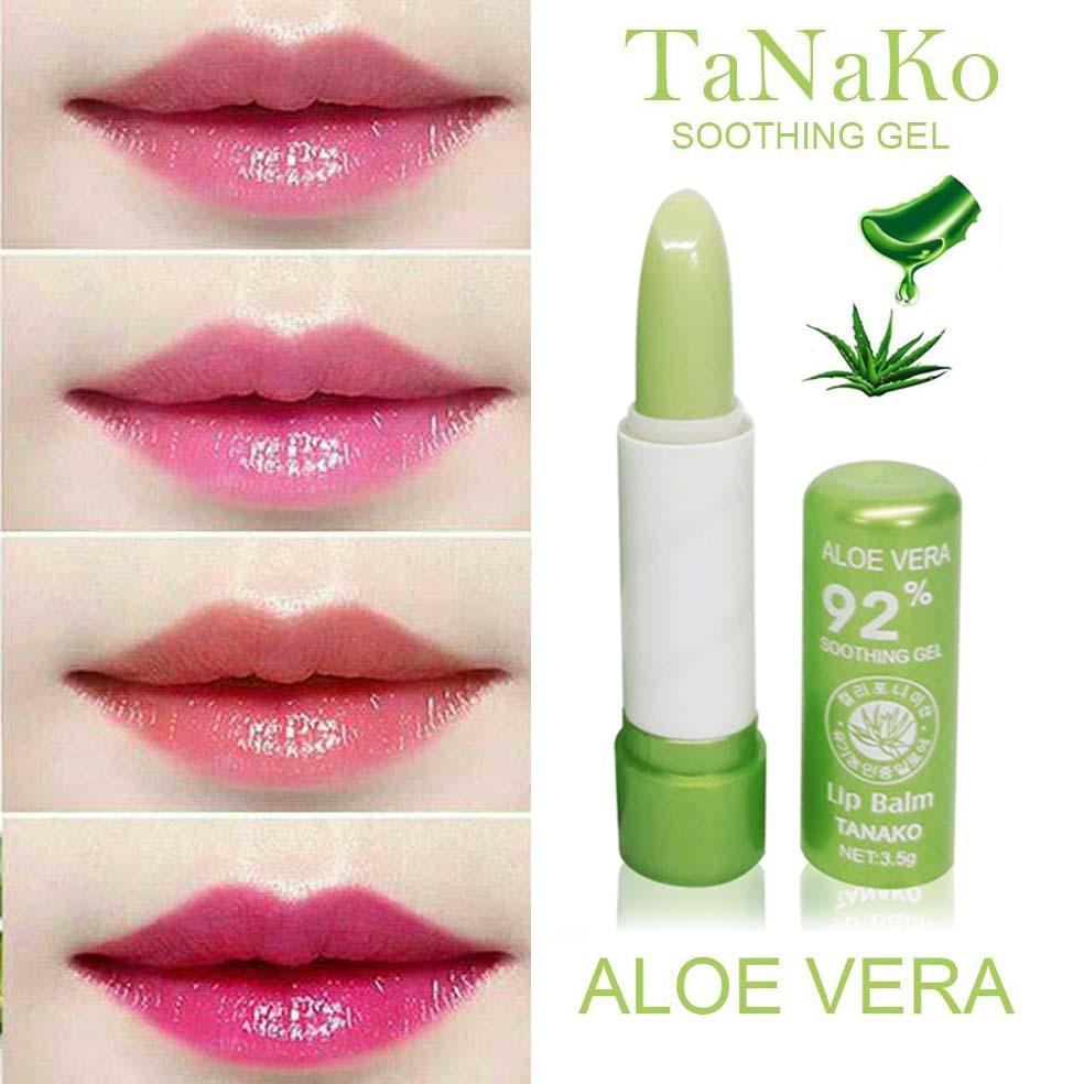 [ORI] Tanako Lip Balm Lipstik Shooting Aloe Vera 92% Melembabkan Bibir Alami