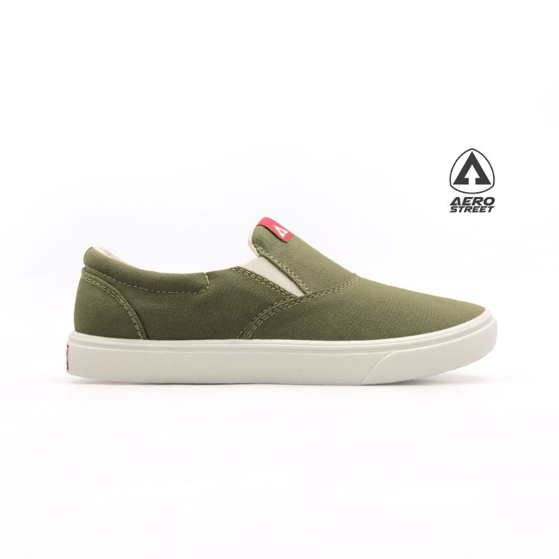 Aerostreet 37 - 44 Comfy Army - Sepatu Slip On Pria Wanita