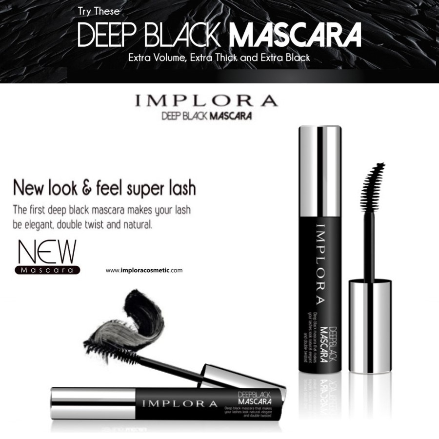 Implora Deep Black Mascara Original Maskara Implora Extra Volume