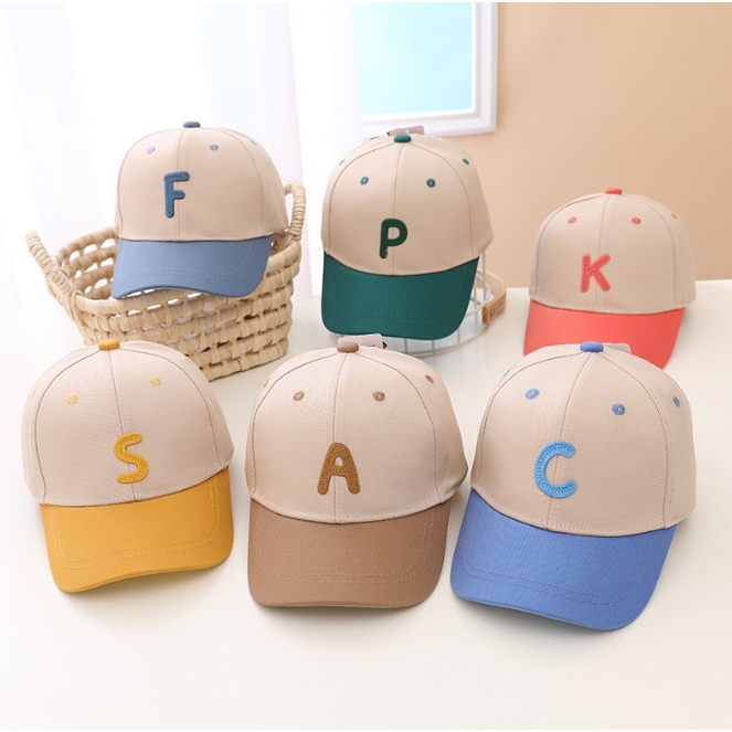 Topi Baseball Anak Laki-laki Perempuan New Inisial HT18