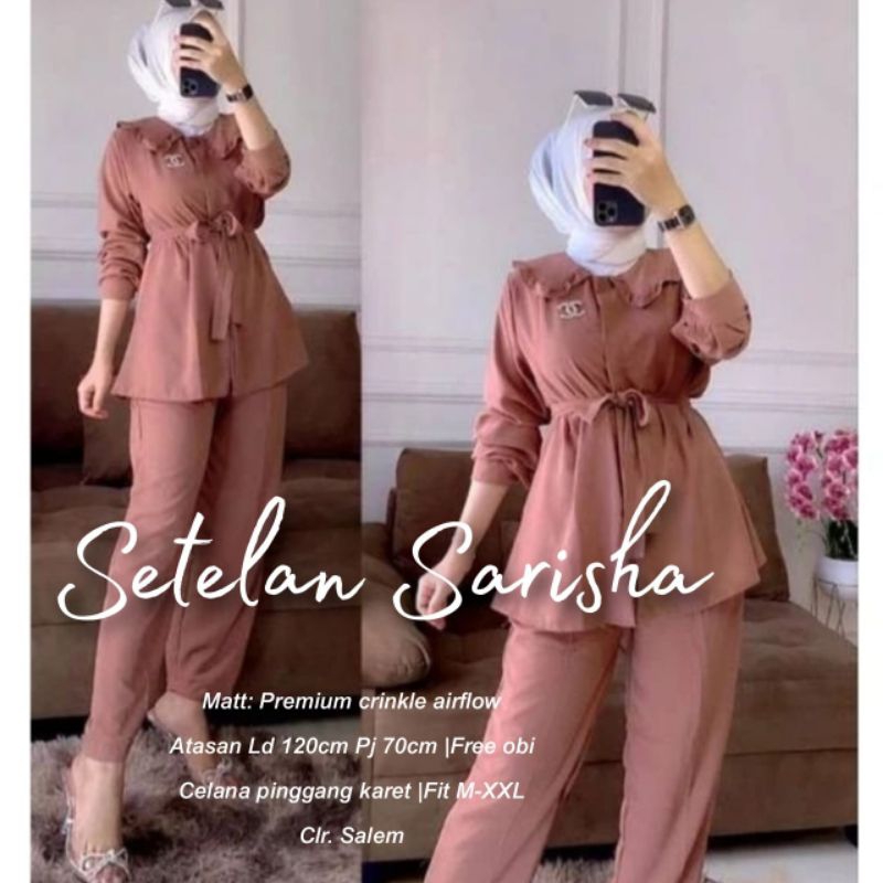 SARISHA SETELAN BAJU WANITA TERBARU