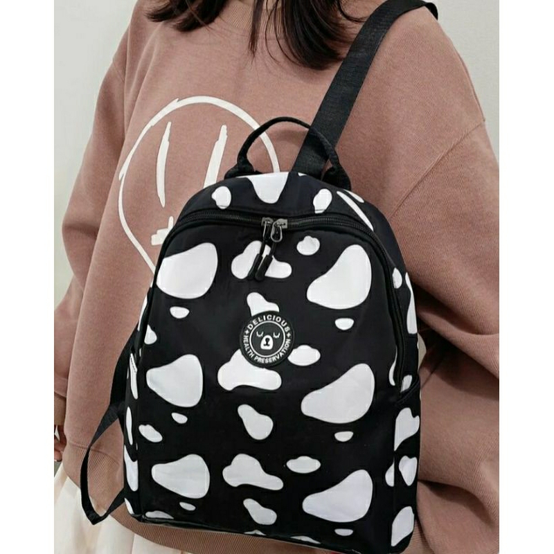 tas ransel cewe/tas ransel motif sapi