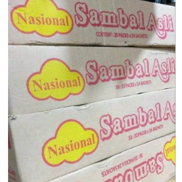 

Saus Sambal Nasional Sachet 1 dus isi 20 pack