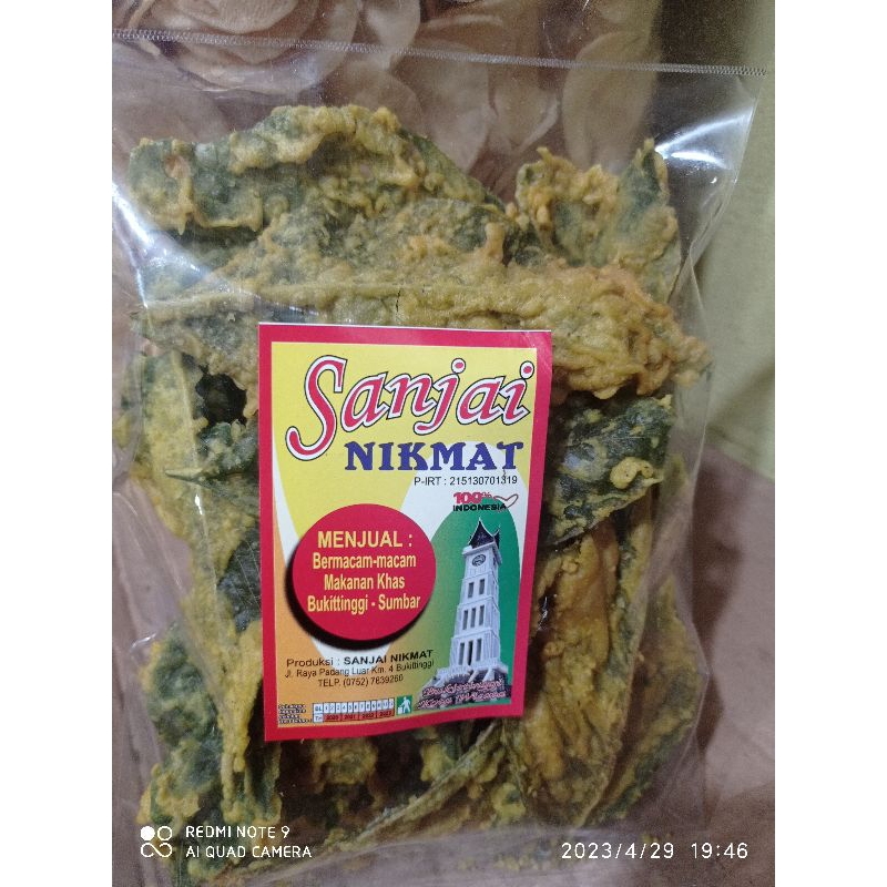 

Sanjai Nikmat Kripik Bayam 250gr - Kripik Bayam / Sanjay / Sanjai