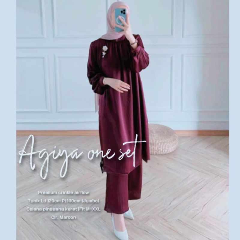 AGIYA ONE SET SETELAN BAJU WANITA TERBARU