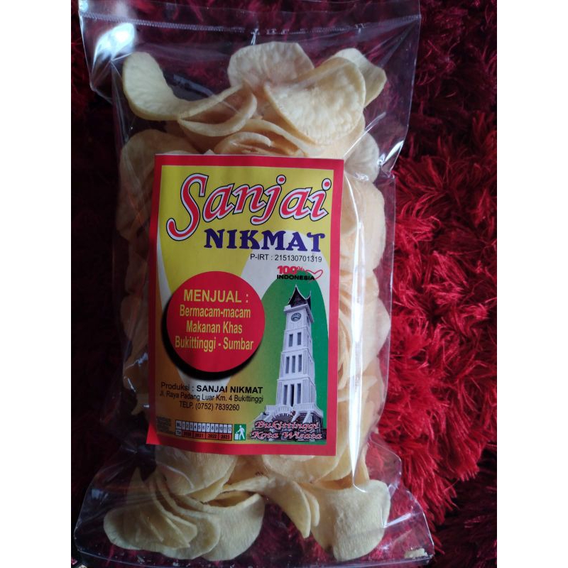 

Sanjai Nikmat Kripik Manis 250gr - Kripik Singkong Manis / Sanjay / Sanjai kerupuk / keripik sanjai manis