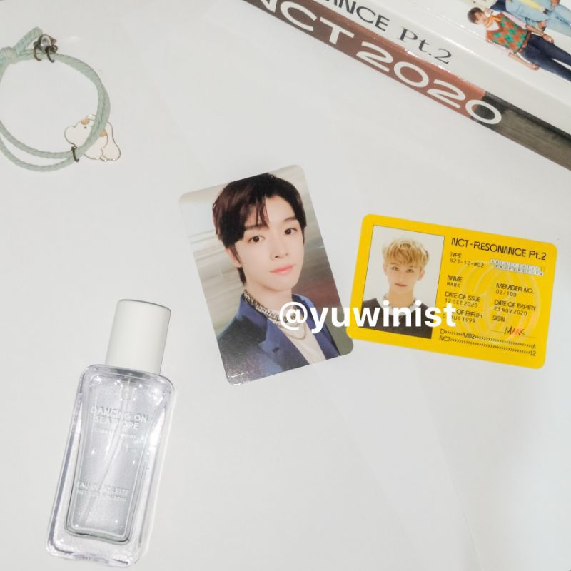 photocard official snsd nct wayv kun arrival sungchan past mark id card