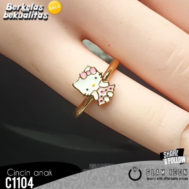 cincin anak motif elo kiti gaun pink C1104 CAG