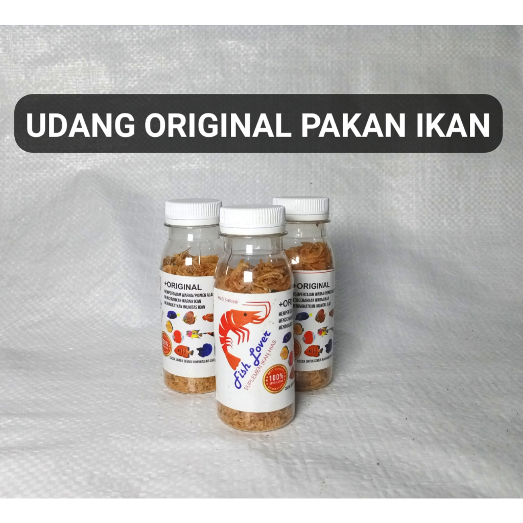 Makanan Ikan Udang Kering Super Red Carophyll Pakan Louhan Arwana 30gr