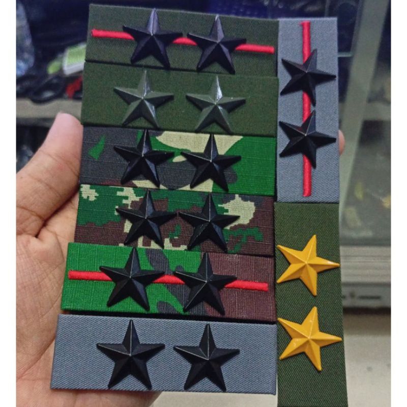 PANGKAT TOPI PET PDH PDL MAYJEND LOGAM - PANGKAT TOPI PDH PDL JENDRAL