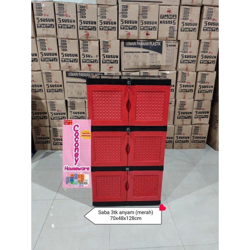 LEMARI PAKAIAN / LEMARI SERBAGUNA / 3 TINGKAT