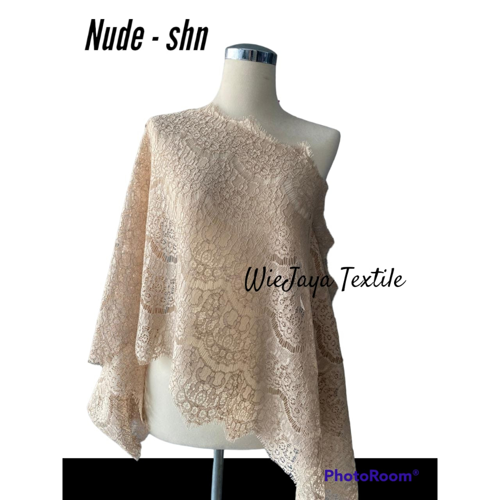 Kain BRUKAT RENDA Pinggiran / LACE Triming NON GLITTER  Murah Grade A , cocok  untuk Gaun Kebaya Dress, pinggiran mukena, pinggiran kebaya, harga yang tertera : HARGA SETENGAH METER