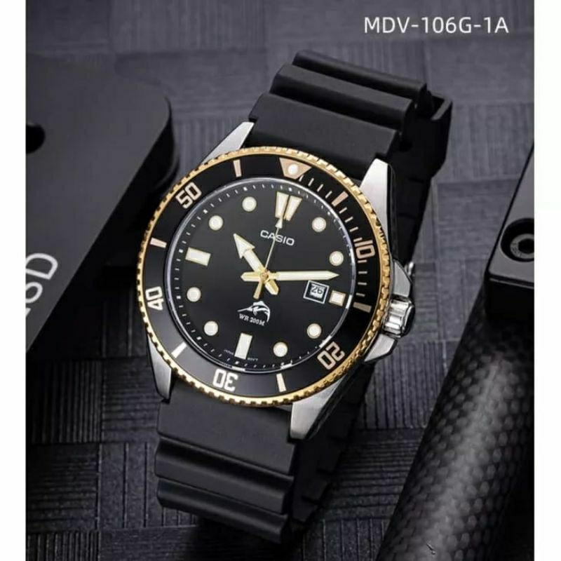 Terviral Jam Tangan Casio Rubber Stainliss Submariner Terlaris Bahan Case Terlaris