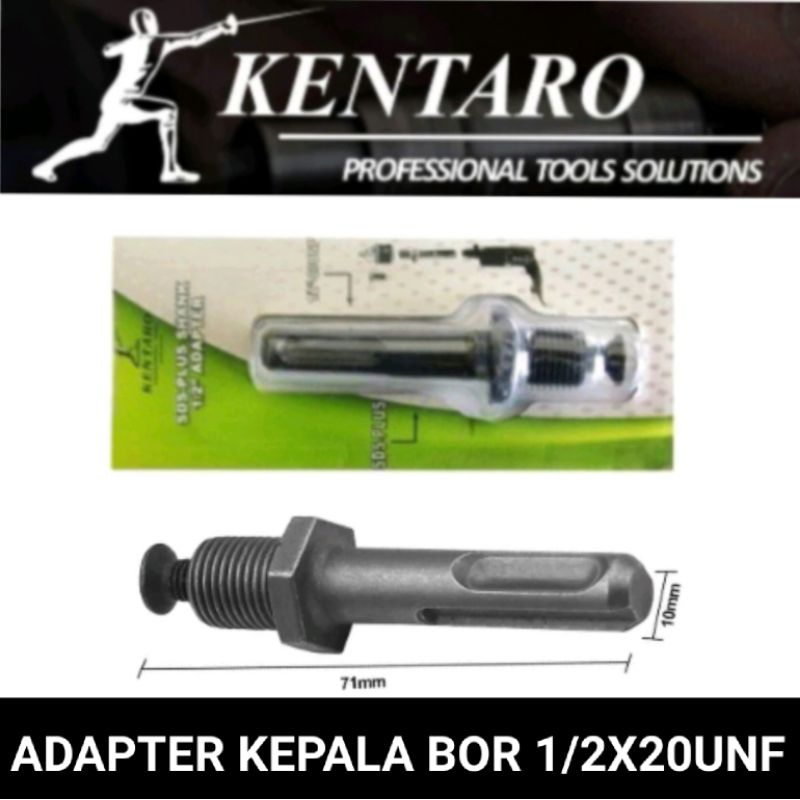 adapter / adaptor sds 1/2&quot;x20unf kepala bor Kentaro Japan quality