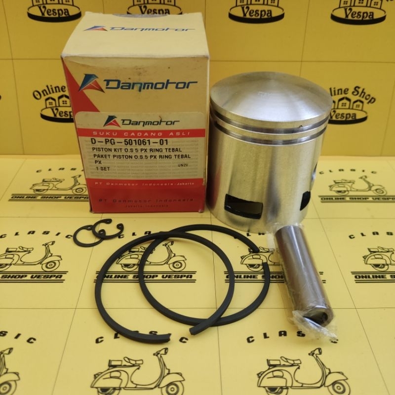 Piston Kit Vespa / Seher Vespa Excel Exclusive Ukuran 5M Ring Tebal Danmotor