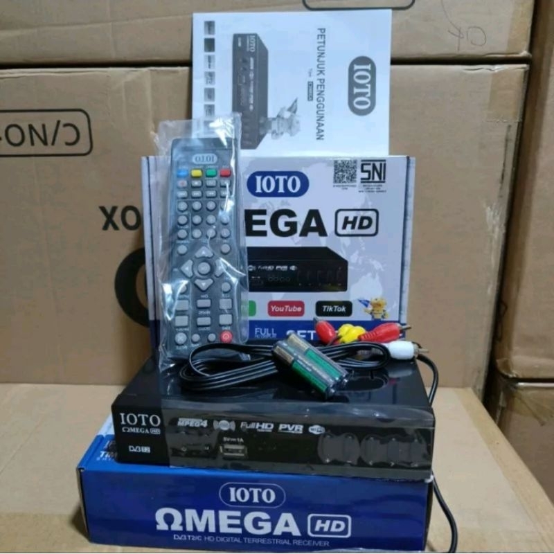 Set Top Box STB TV Digital IOTO Omega DVB T2 Tinggal Pasang