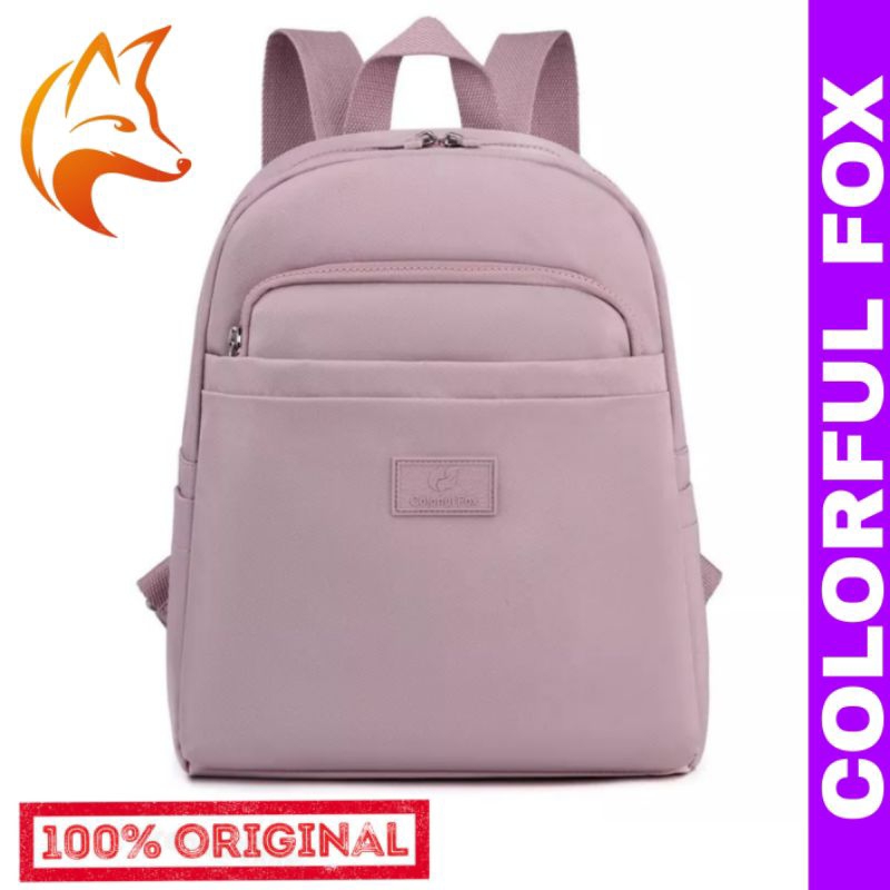 ORIGINAL Tas Ransel COLORFUL FOX Import KOREA Elegan Design Super Tebal Terbaru