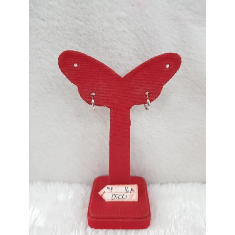 JR820D132D anting jersy tindik anak bayi baby emas putih berat 0.500 kadar 70% 16k