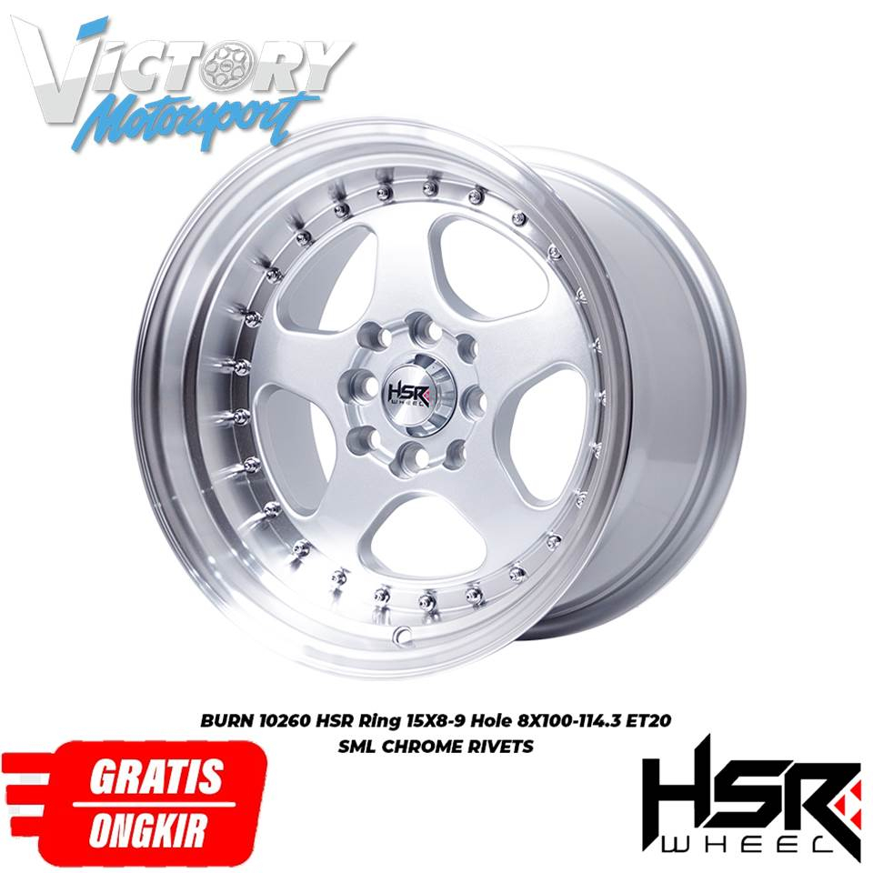 VELG CELONG RING 15 HSR TYPE BURN UNTUK MOBIL AGYA,JAZZ,AYLA,IGNIS DLL