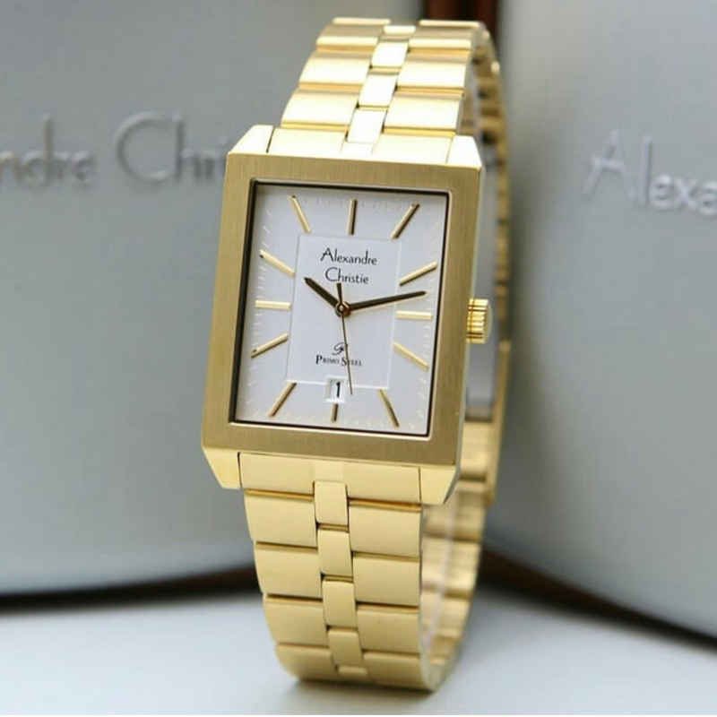 jam tangan wanita alexander cristie original ac1020 gold