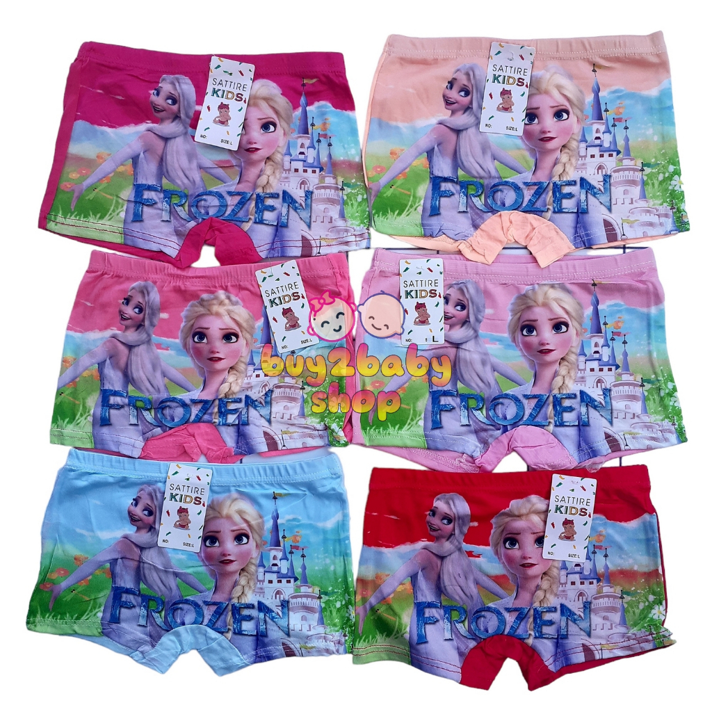 Celana dalam anak cewek model boxer CD anak perempuan motif karakter anime 4-7 Tahun1 PCS