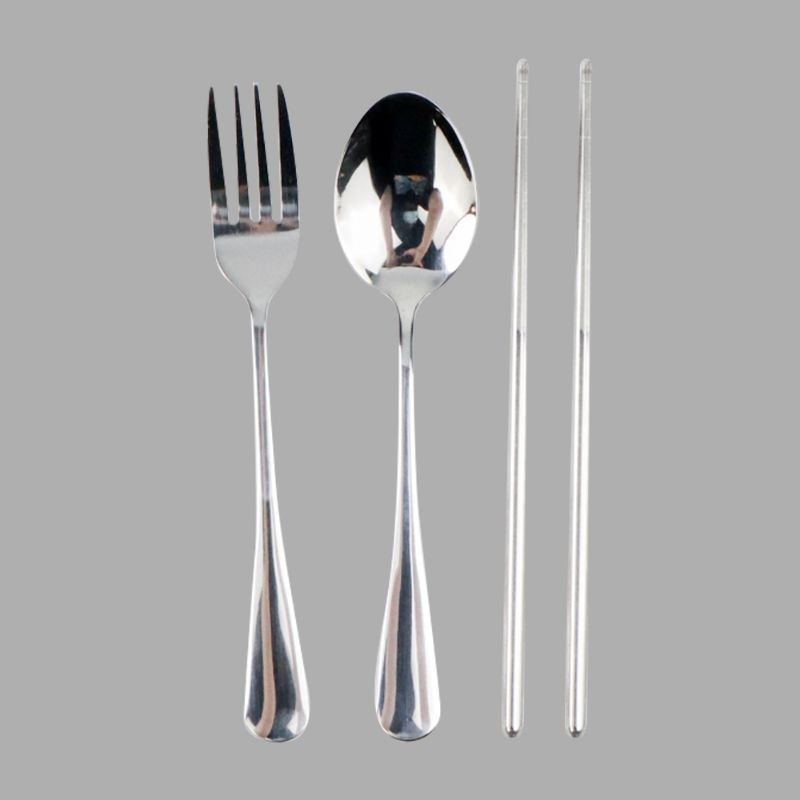 Nordic Cutlery Set Alat Makan Sendok Garpu Sumpit Stainless Steel