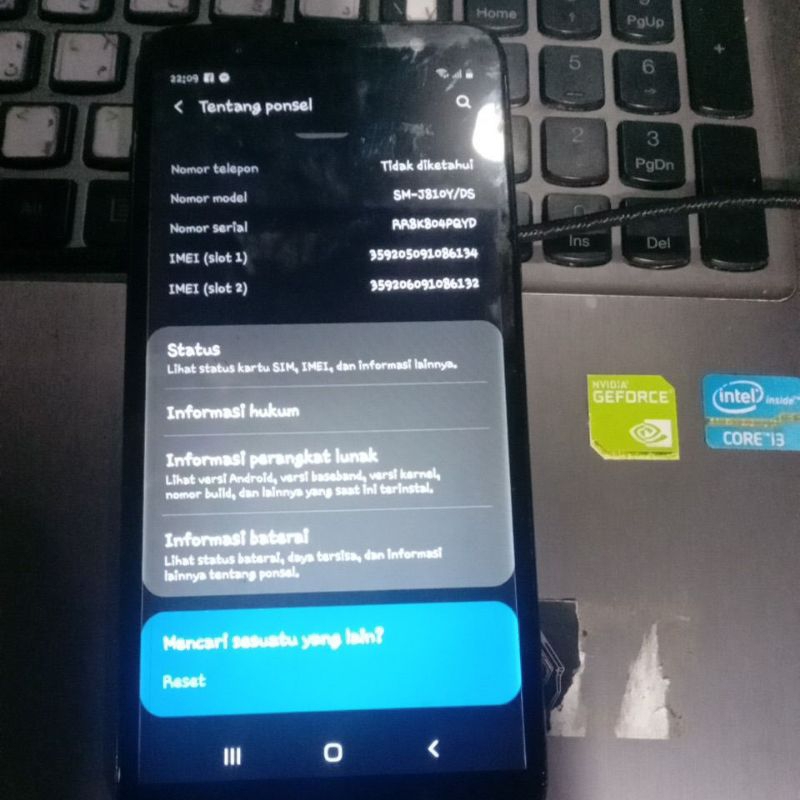 mesin lcd Hp unit samsung J8 j810y/ds ram 4/64  hidup mentok logo