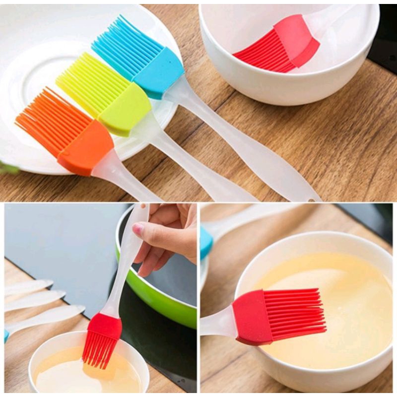 Kuas Silikon Silicone Brush Mentega Barbeque Bumbu Dapur Masak Roti Kue Cake BBQ Oles