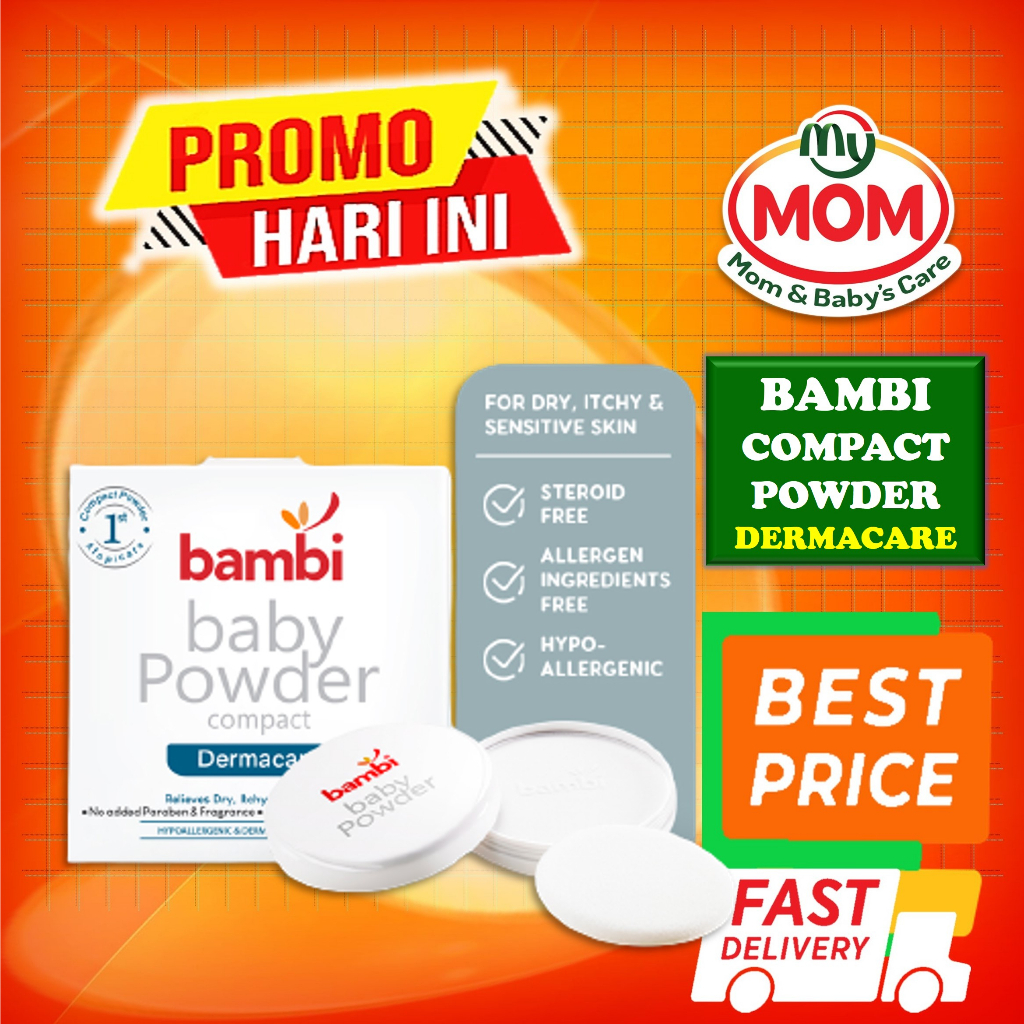 [BPOM] Bambi Baby Compact Powder Dermacare 40gr / Bambi Bedak Padat Bayi Anak Khusus kulit Atopic / Eczema / Eksim / Triple Ceramide Powder / MY MOM