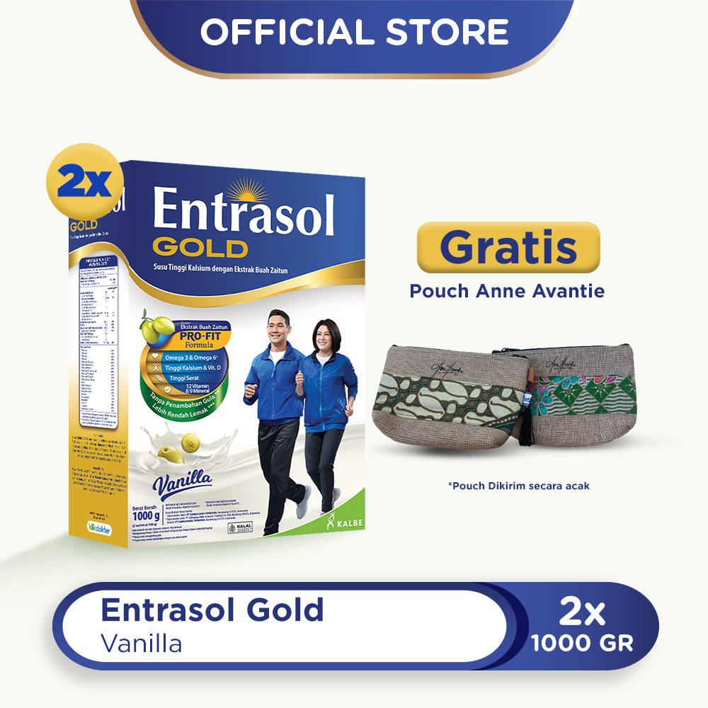 Buy 2 Entrasol Gold Vanilla 1000g Free Pouch Anne Avantie