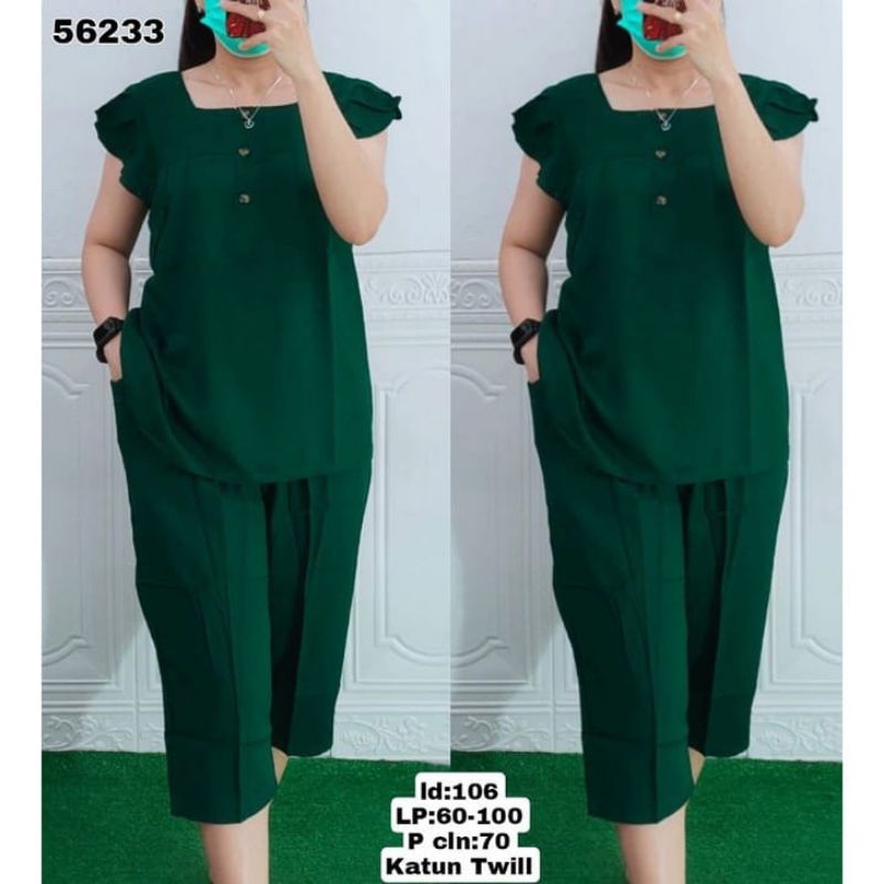 one set bangkok rayon premium setelan wanita