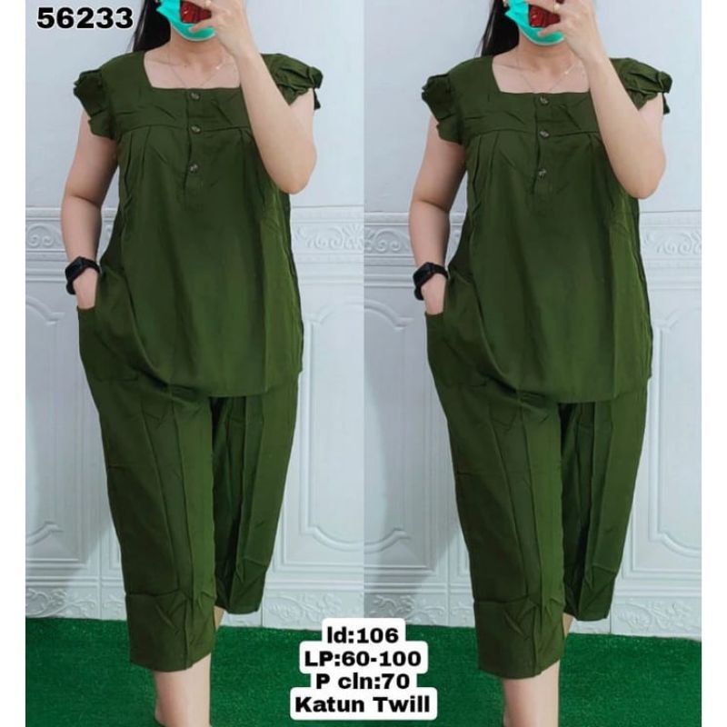 one set bangkok rayon premium setelan wanita