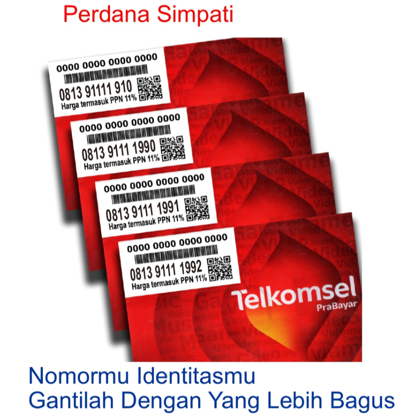 Nomor Cantik Simpati 1111 Nomer Rapi Perdana Telkomsel Sempati 91111 Tahun 1910 1990 1991 1992 1994 