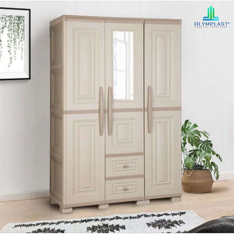 Lemari plastik olymplast 3 pintu modern