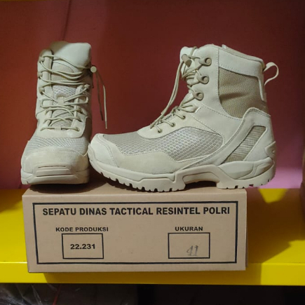 SEPATU DINAS RESINTEL KREM RESLETING JATAH POLRI