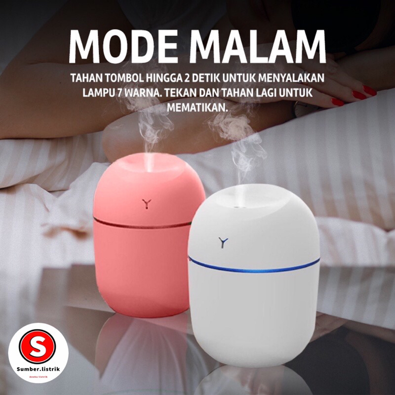 HUMIDIFIER AROMATHERAPY PEWANGI RUANGAN AIR DIFFUSER AROMA TERAPI PURIFIER OIL PELEMBAB RUANGAN Kualitas