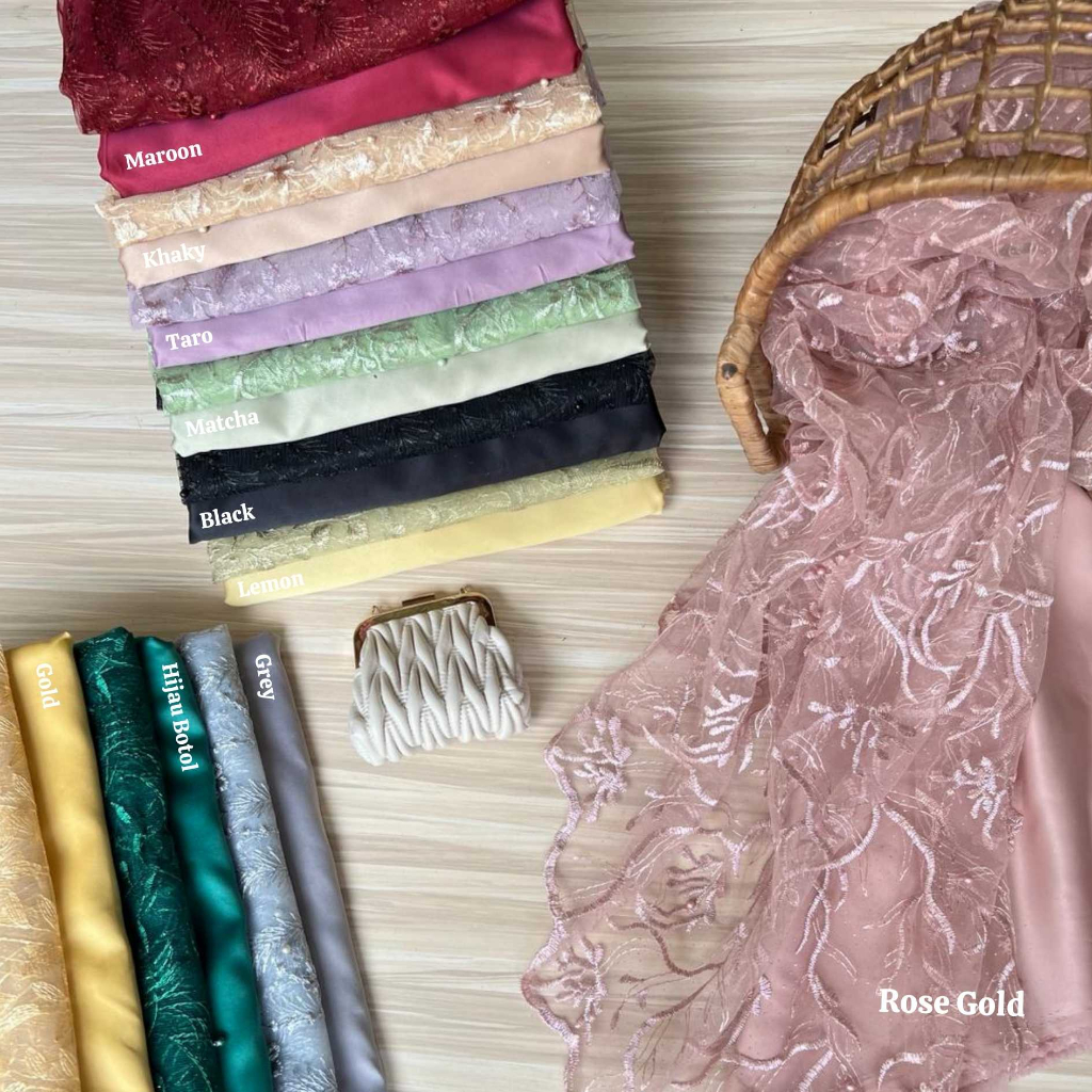 Paket Seragam Bridesmaid Lengkap Wisuda Lamaran Keluarga Songket Semi Palembang Kain Satin Maxmaraa Luxury