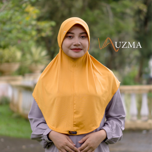 𝐔𝐙𝐌𝐀 - HIjab Instan Kerudung Bergo Habl Sabil Premium -Kuning