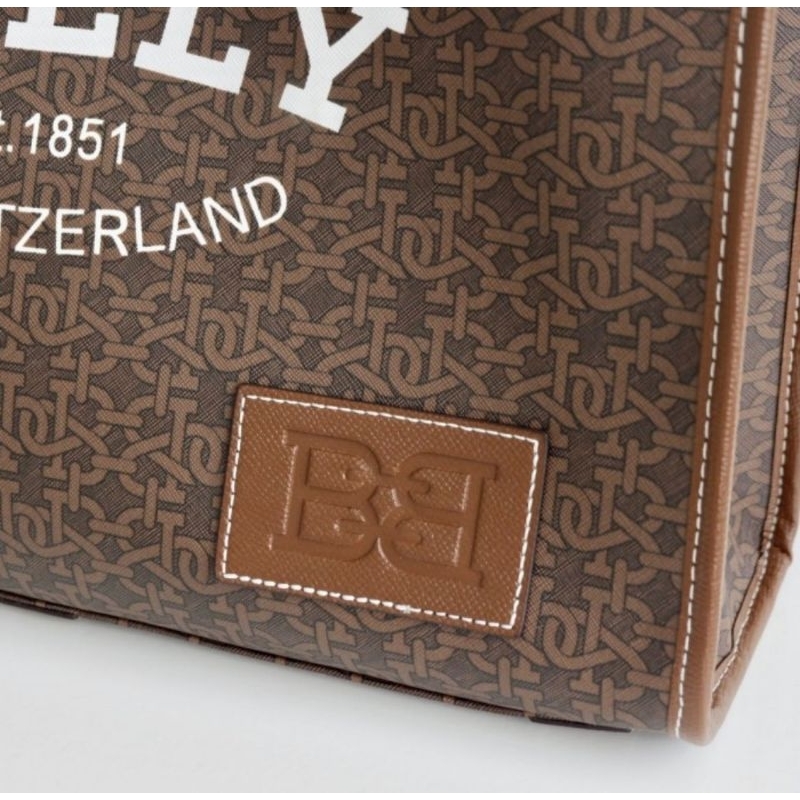 Bally Calie Leather Tote Bag In Brown - ORIGINAL 100%