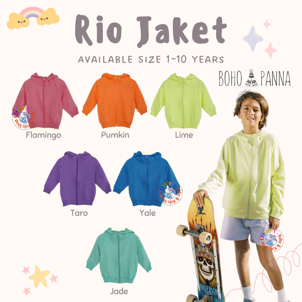 BOHOPANNA Rio 1-10 Tahun Jaket Anak Outwear Laki-laki Perempuan Unisex CBKS