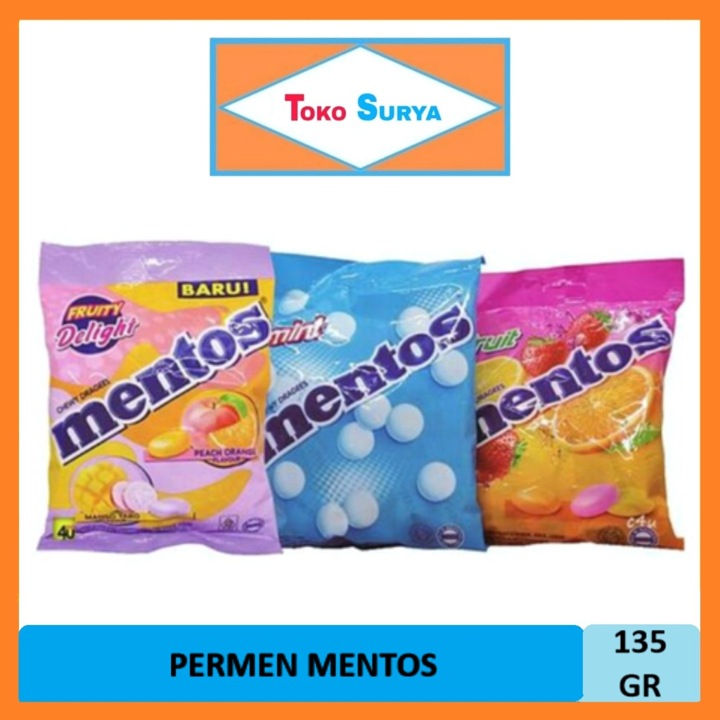 

Permen Mentos Bag Buah/Mint/Fruity Delight 135Gr