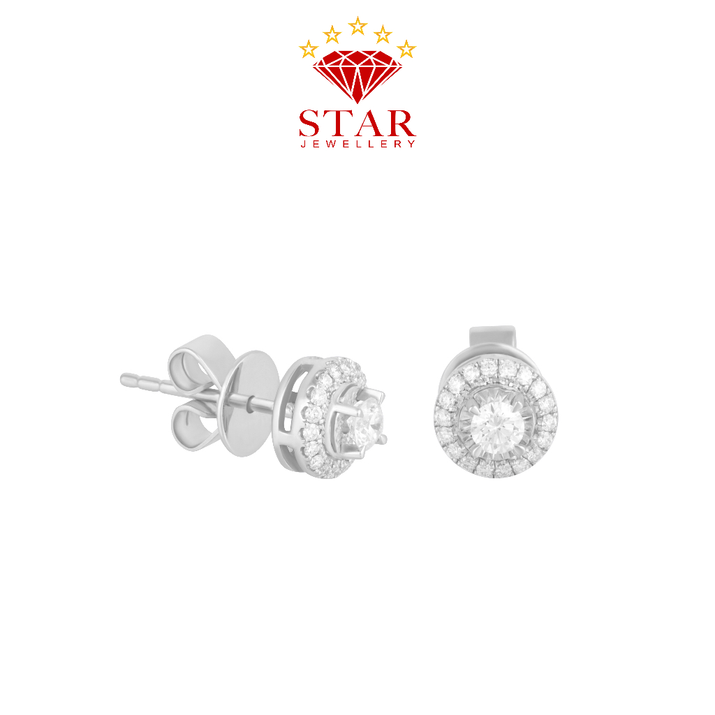 Anting Berlian Solitaire Sertifikat GIA LPER1023367 - Star Jewellery