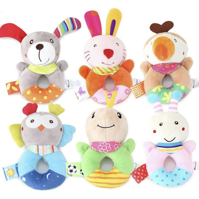 BBSKY Mainan Rattle Bentuk Donat/ Donat Mainan Kerincingan Bayi / Boneka Bayi Bunyi