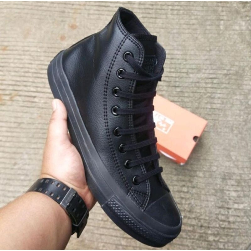 SEPATU CONVERSE ALL full hitam Black sneakers sekolah santai kerja fashion pria