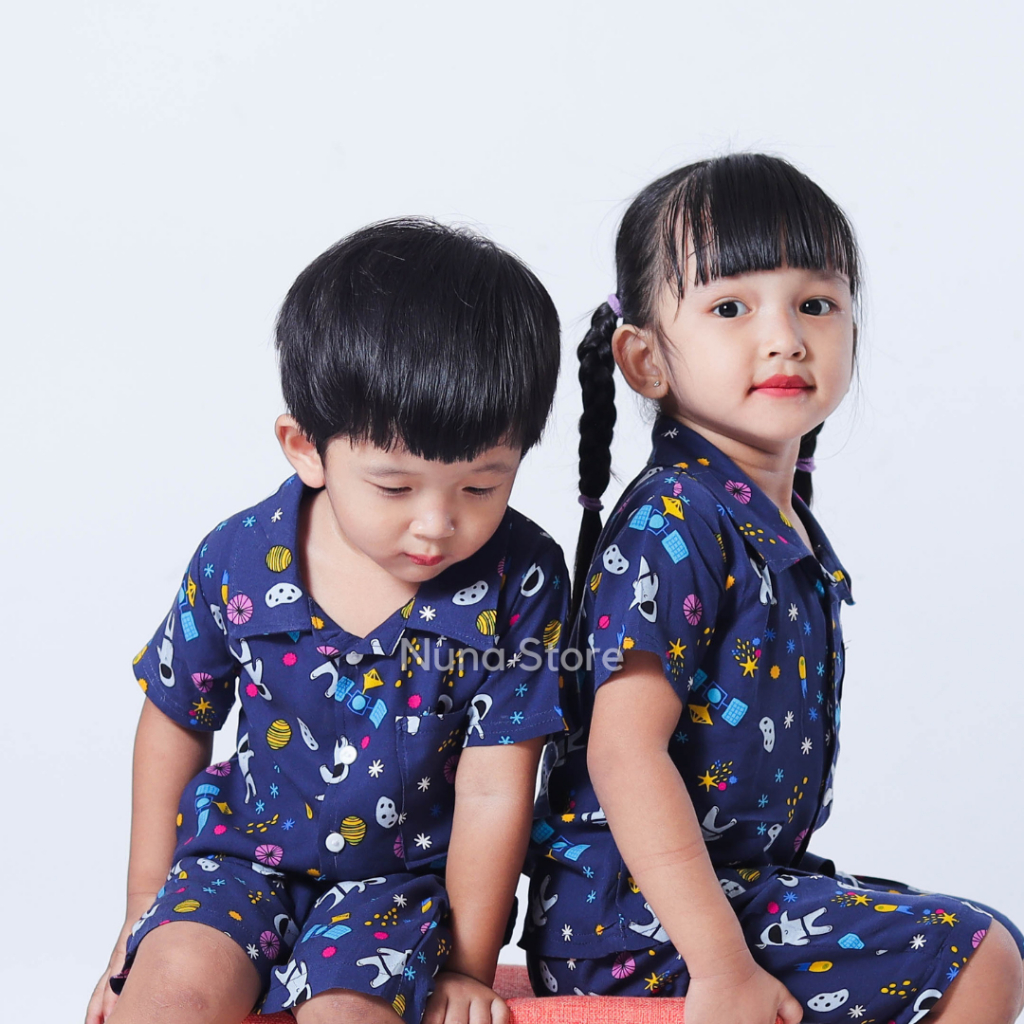 Nuna Store Part II / baju anak perempuan / Setelan baju anak Laki laki Perempuan Rayon Premium / One Set Anak Unisex usia 0 - 3 Tahun