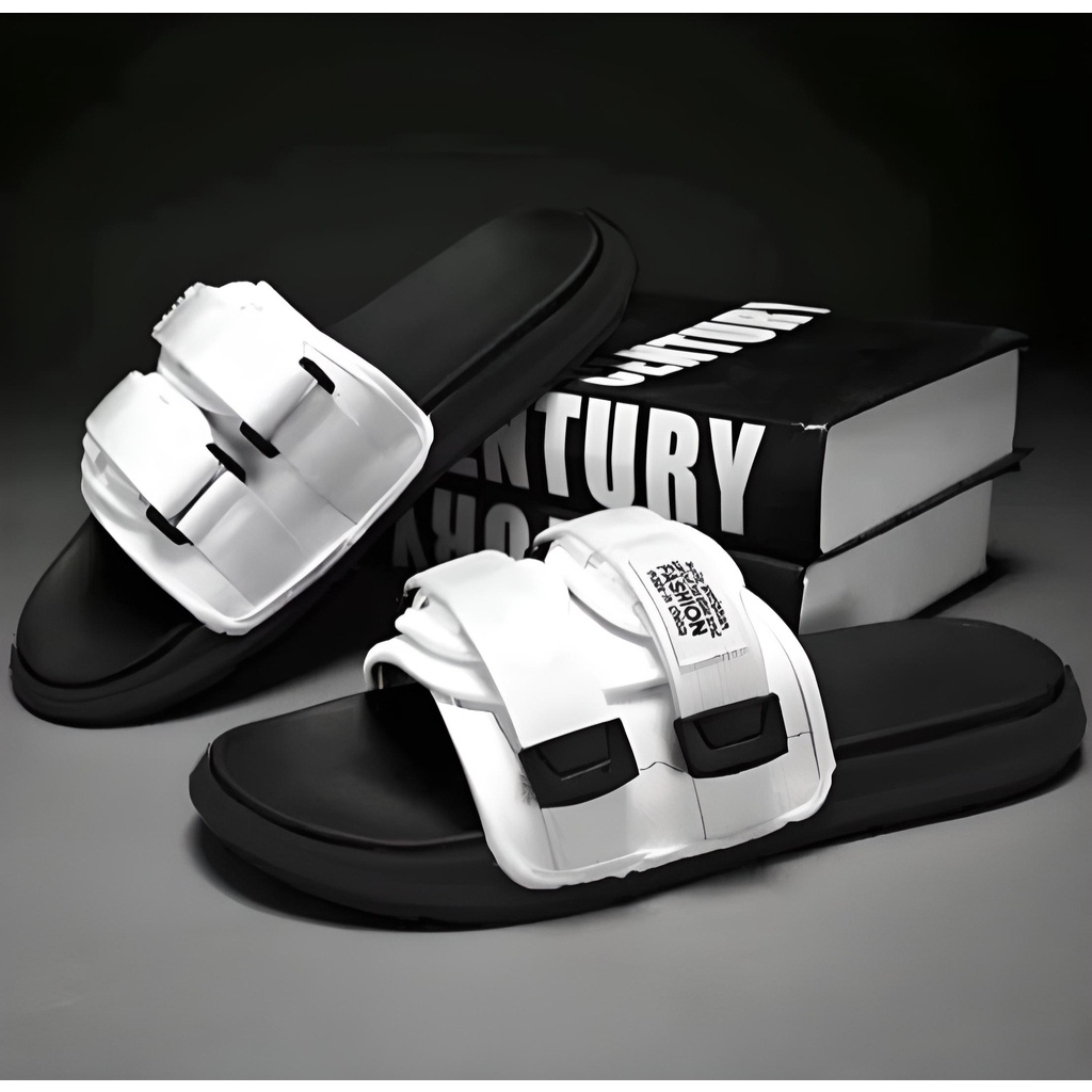 TERLARIS Sandal Slop Pria Fashion Slip On Dewasa Anti Slip Terbaru 2023-7