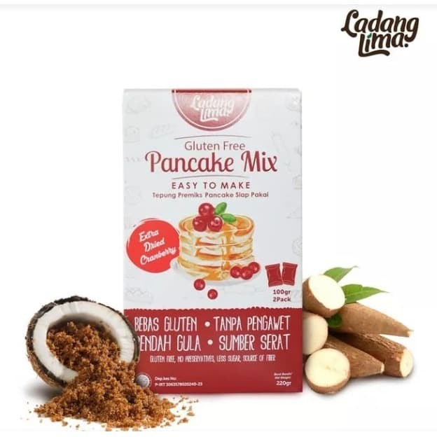 

Ladang Lima Tepung Pancake Mix 220gr Gluten Free