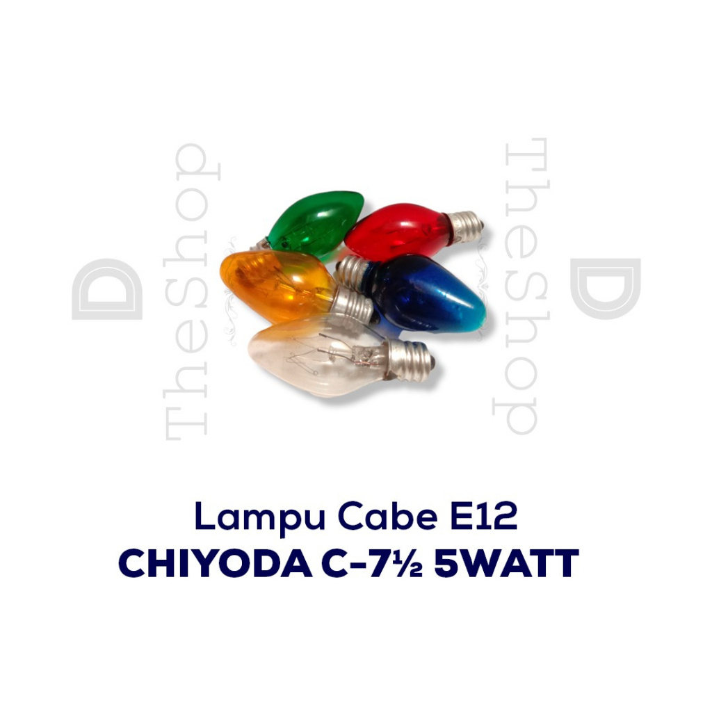 Lampu Cabe Jantung Lampu Mini Lampu Hias Dekorasi Chiyoda E12 5 Watt